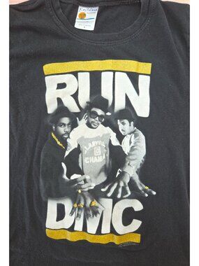 Run DMC Womens Graphic Black T-Shirt Size Small